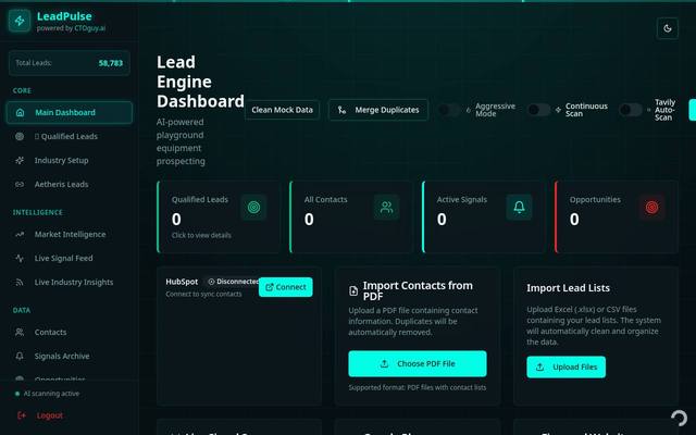 Screenshot of LeadPulse