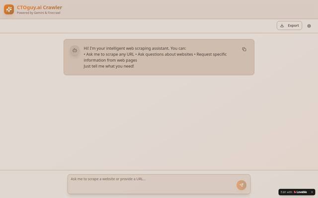Screenshot of AskCrawl