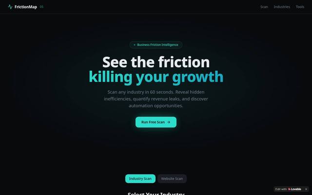 Screenshot of FrictionMap