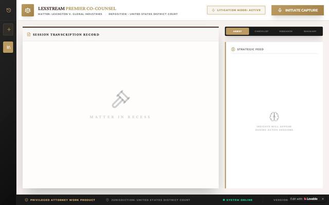 Screenshot of LexStream
